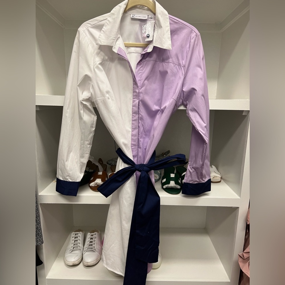 NY&Company Colorblock shirt dress